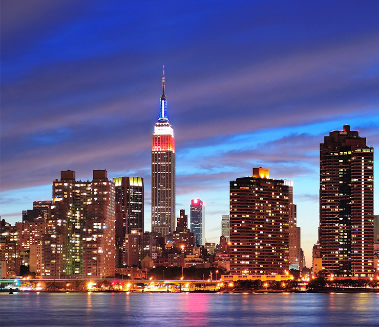 A shot of the New York City skyline.