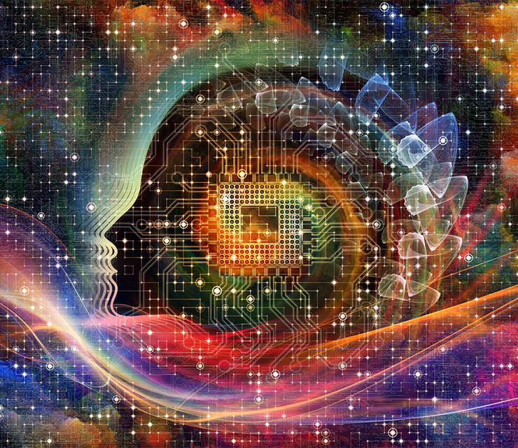 A colorful illustration meant to depict something psychedelic.