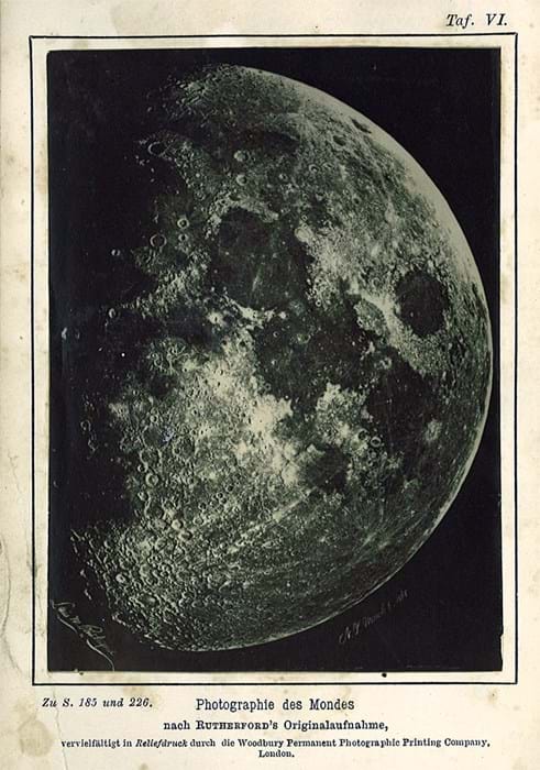 One of the earliest photographs of the moon. 