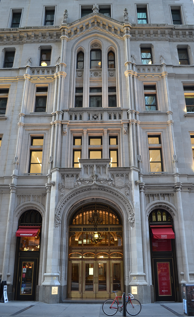 An exterior shot of the U.S. Realty Building.