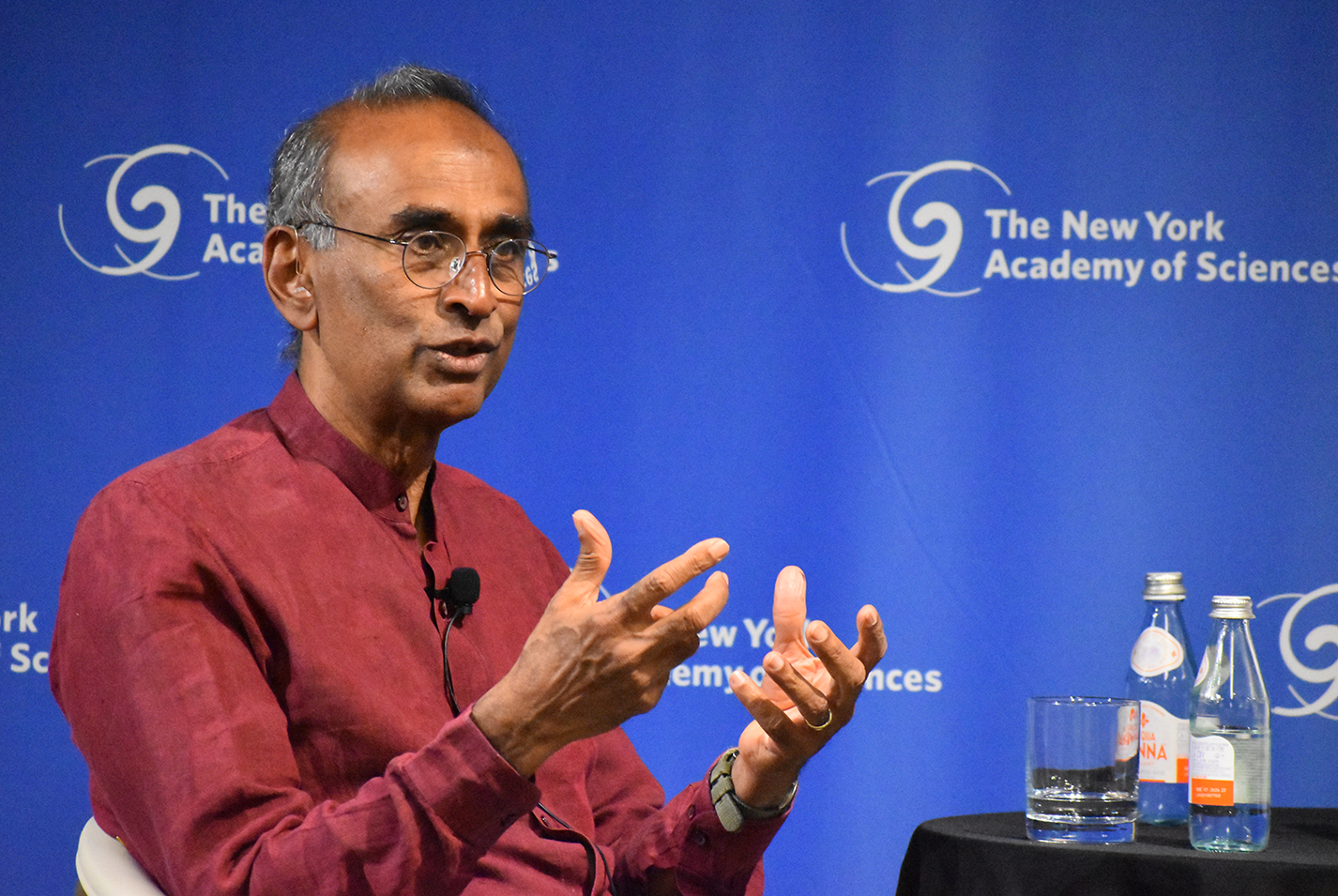 A man presents during an event at The New York Academy of Sciences.