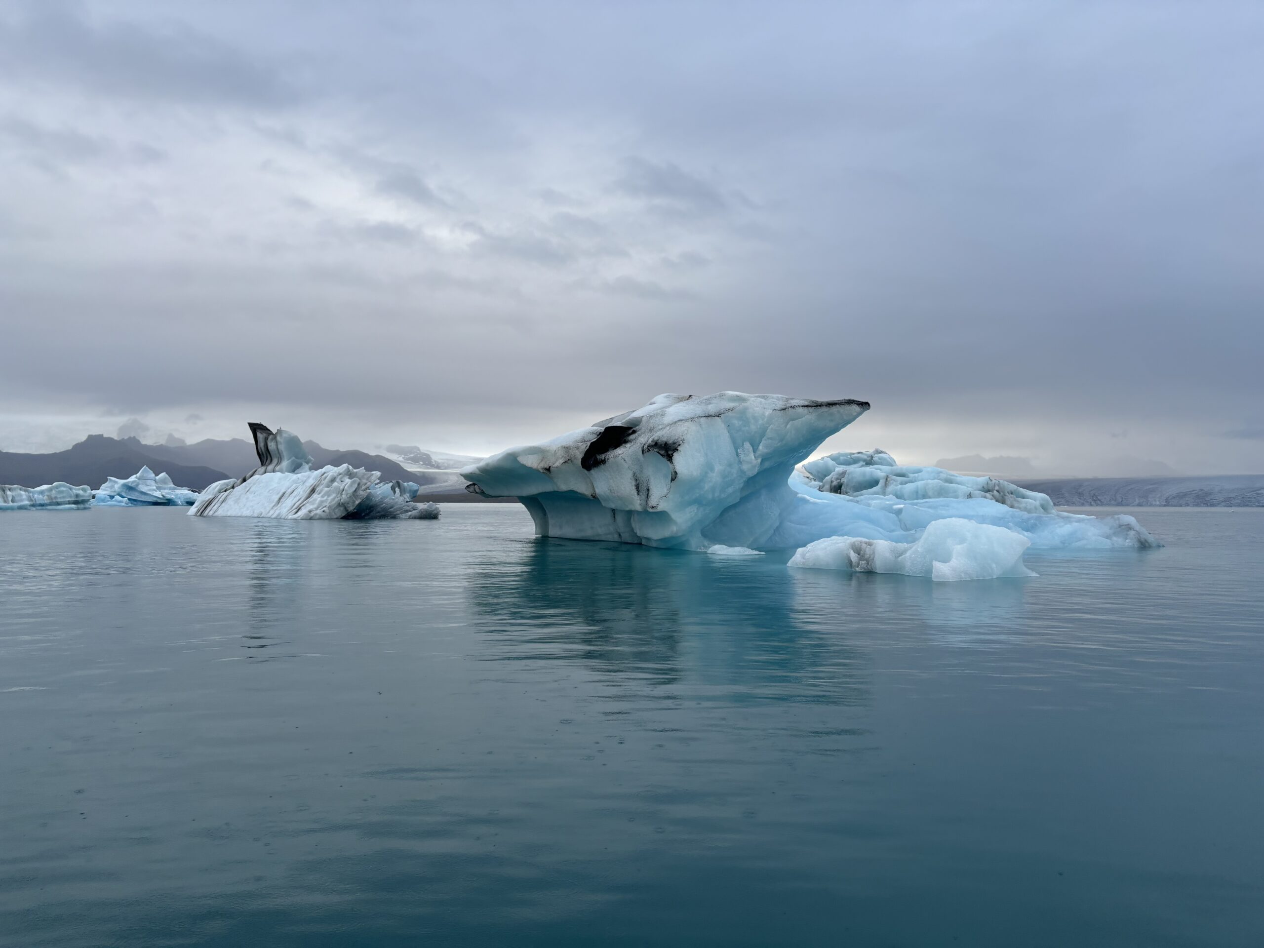 A shot of icebergs in Iceland.
