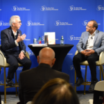 A Q&A between two men during an Academy event.