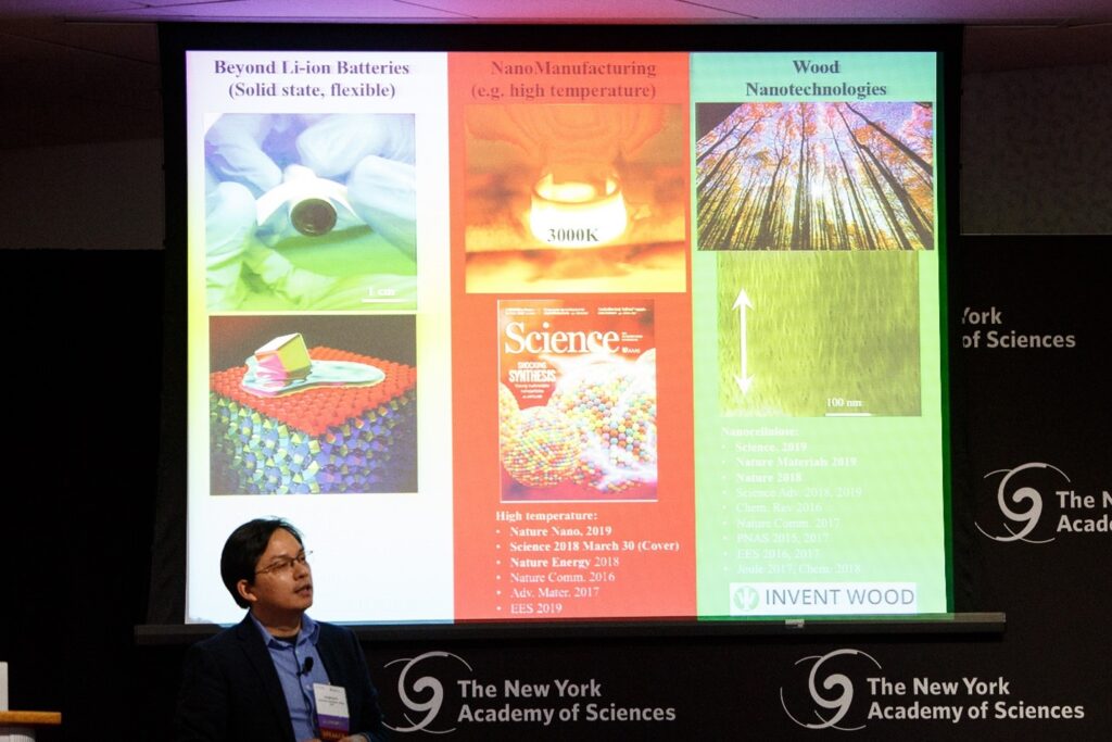 A man delivers an address during the symposium.