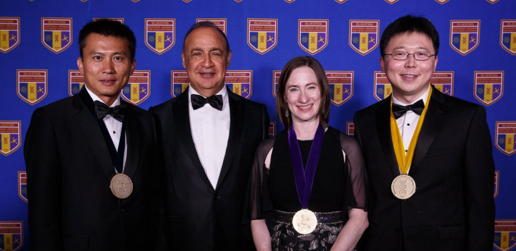 Honorees pose together.